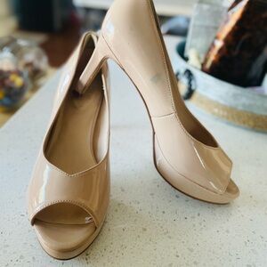 Nude Peep Toe Pumps | Classic Heels | Never Worn